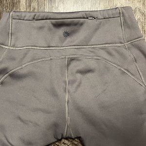 Athleta FLEECE Leggings FAIR TRADE Alpine Valley WOMEN XS Gray